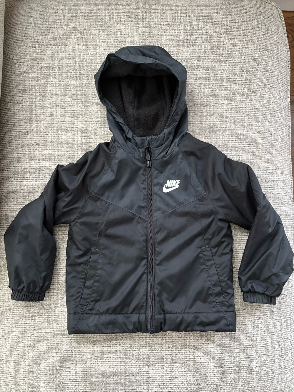 Nike Black Kids' Hooded Rain Jacket
